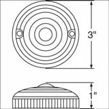 15 LED 3" Single Face Light Only - Amber LED/Amber Lens