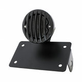 Motorcycle LED "Bobber" Style Horizontal Tail Light w/Black Grille Bezel-Smoke Lens