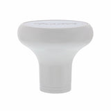 "Trailer" Deluxe Aluminum Screw-On Air Valve Knob w/Stainless Plaque - Pearl White