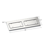 Stainless Steel Dual License Plate/Swing Plate For Kenworth W900 With Texas Style Bumper
