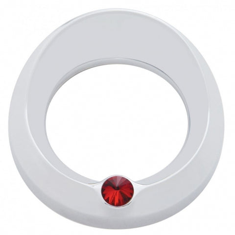 Freightliner/Peterbilt Signature Speed/Tachometer Gauge Cover w/ Visor - Red Diamond