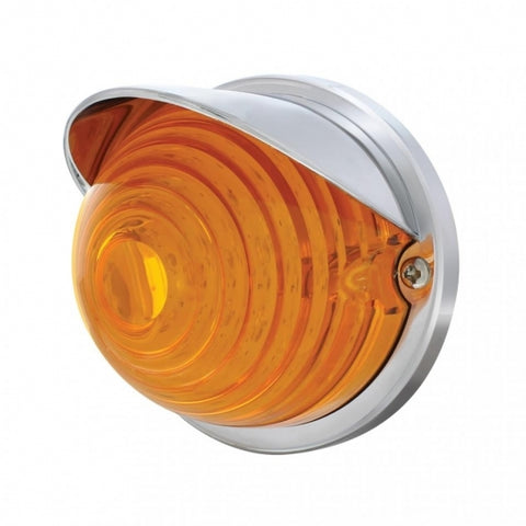 17 LED Beehive Flush Mount Kit w/ Visor - Amber LED/Amber Lens
