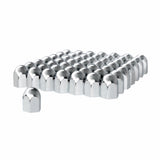 1 1/2" X 2 1/4" Chrome Plastic Standard Nut Cover - Push-On (60 Pack)