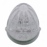 Kenworth T660 Front Bumper Light Bezel w/ 19 LED Watermelon Light (Driver) - Amber LED/ Clear Lens