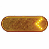 35 LED Oval Sequential Turn Signal Light - Amber LED/Amber Lens