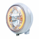 7" Motorcycle Headlight w/34 Amber LED Bulb