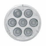7 LED 2" Reflector Clearance/Marker Light - Red LED/Clear Lens