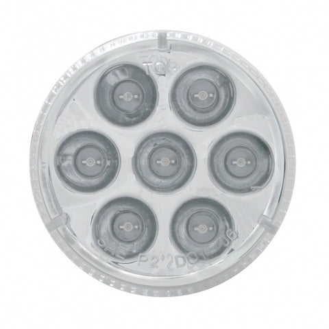 7 LED 2" Reflector Clearance/Marker Light - Red LED/Clear Lens