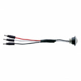 3 LED Mini Dual Function Clearance/Marker Light w/ Bezel - Red LED/Clear Lens