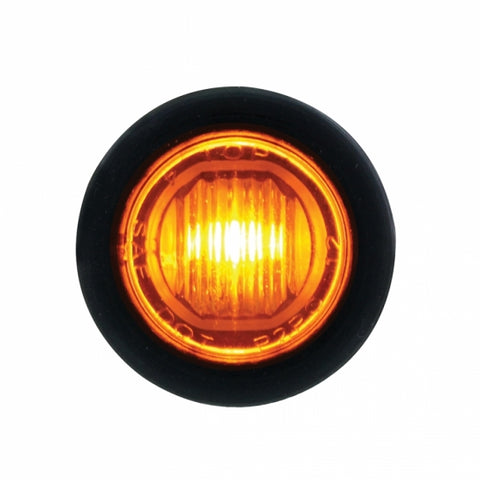 1 SMD LED Mini Clearance/Marker Light with Rubber Grommet - Amber LED & Lens