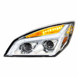 Chrome LED Projection Headlight w/LED Position Light For 2018-2020 Freightliner Cascadia