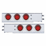 430 Stainless Spring Loaded Rear Light Bar w/ Six 4" Round LED "Mirage" Lights - 2 1/2" Bolt Pattern