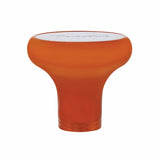 "Trailer" Deluxe Aluminum Screw-On Air Valve Knob w/Stainless Plaque - Cadmium Orange