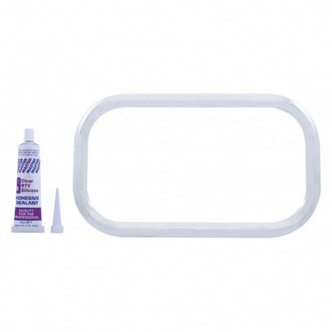 Freightliner Stainless Curved View Window Trim w/ Sealant Adhesive