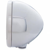 Chrome Classic Headlight Crystal H4 Bulb & LED Turn Signal - Amber Lens