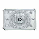 4" x 6" Crystal Projection Headlight w/ 6 White LED Position Light - High Beam