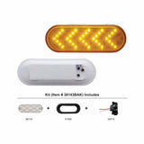 35 LED Oval Sequential Turn Signal Light Kit - Amber LED/Amber Lens