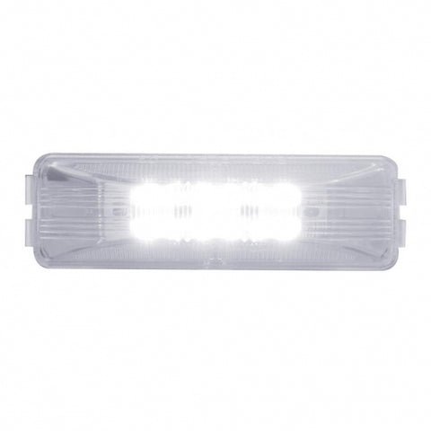 12 LED Rectangular Auxiliary/Utility Light - White LED/Clear Lens