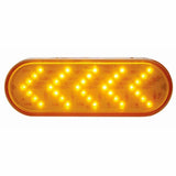 35 LED Oval Sequential Turn Signal Light Kit - Amber LED/Amber Lens