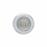 3 LED Mini Dual Function Clearance/Marker Light w/ Bezel - Red LED/Clear Lens