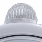 Stainless Steel Guide 682-C Headlight H4 w/ 6 Amber LED & Dual Mode LED Signal-Clear Lens