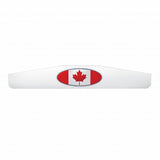4" x 24" Chrome Bottom Mud Flap Weight With Oval Canada Flag Emblem