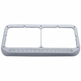 14 LED Dual Headlight Bezel - Amber LED/Clear Lens