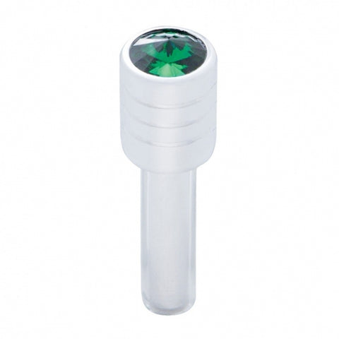 Chrome Door Lock - 7/16" Green Diamond