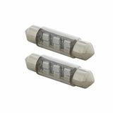 6-SMD High Power LED 6418 / 6461 36 mm Light Bulb - Amber (2 Pack)