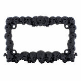 Black Skull Motorcycle License Plate Frame