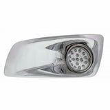 Kenworth T660 Front Bumper Light Bezel w/ 17 LED Clear Style Reflector Light (Driver) - Amber LED/Clear Lens