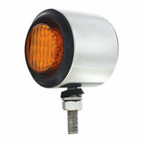 LED Stainless 2" Double Face Light - Amber & Red LED/Amber & Red Lens