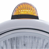 Black Guide 682-C Headlight H6024 & Dual Mode LED Signal - Amber Lens