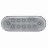 12 LED Reflector Oval Stop, Turn & Tail - Red LED/Clear Lens