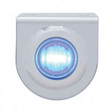 Stainless Light Bracket w/ 3 LED Mini Light - Blue LED/Clear Lens