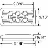 6 LED Dual Function Light - Amber LED/Amber Lens