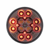 4” Round Combo Light with 12 LED Stop, Turn & Tail Light & 16 LED Back-Up Light - Red LED/Clear Lens
