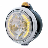 Black Guide 682-C Headlight H4 w/ Amber LED & Dual Mode LED Signal - Amber Lens