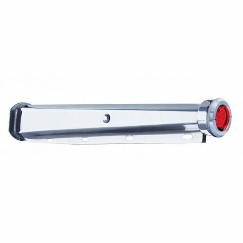 30" Heavy Duty Mud Flap Hanger w/ 9 LED Reflector End Cap & Bezel - Red LED/Red Lens