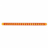 19 LED 12" Turn Signal Reflector Light Bar - Amber LED/Amber Lens