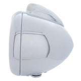 Chrome Guide 682-C Headlight H4 & Dual Mode LED Signal - Clear Lens