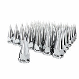 33mm x 4-3/4" Chrome Super Spike Nut Cover - Thread-On (60 Pack)