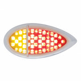 51 LED Duo "Baby Zephyr" Auxiliary/Utility Light w/ Bezel- Red+Amber LED/Clear Lens