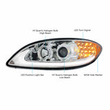 Chrome Projection Headlight With LED Turn Signal For International Prostar