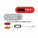22 LED Oval "GLO" Stop, Turn & Tail Light Kit - Red LED/Red Lens
