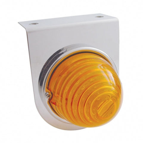 Stainless Light Bracket w/ 17 LED Beehive Light - Amber LED/Amber Lens