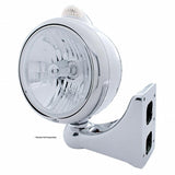 Stainless Steel Guide 682-C Headlight Crystal H4 & Dual Mode LED Signal - Clear Lens