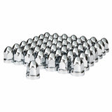 33mm x 2 3/4" Chrome Plastic Bullet Nut Cover - Push-On (60 Pack)