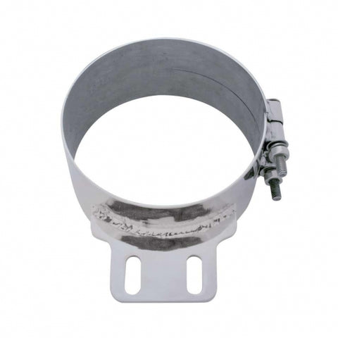 7" Stainless Butt Joint Exhaust Clamp - Straight Bracket