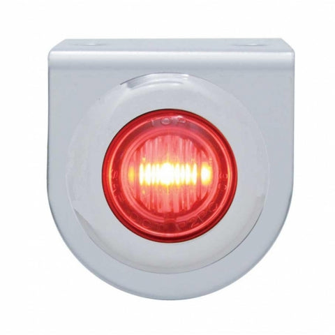 Stainless Light Bracket w/ 3 LED Mini Light - Red LED/Red Lens